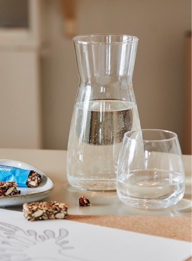 Modern Minimalist Glass Vase 1 Liter – Stylish Clear Flower Vase for Living Room, Dining Table, Kitchen Counter and Wedding Decor - Image 3